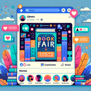 A library's social media page, engaging with the community virtually.